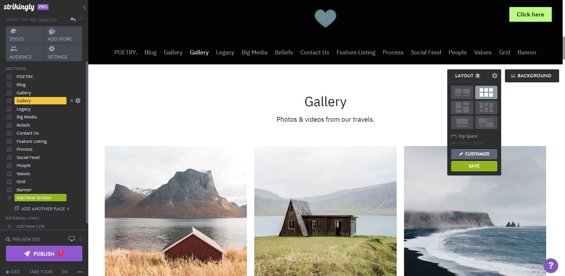 Strikingly Gallery Layout Strikingly Gallery Layout